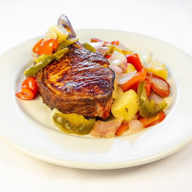 Berkshire Bone-In Pork Chop Arrabiata.