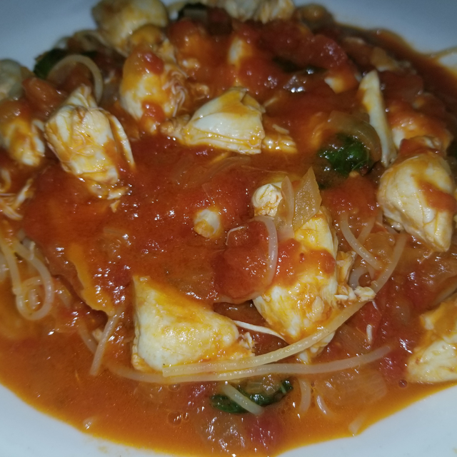 Capellini with Jumbo Lump Crabmeat.
