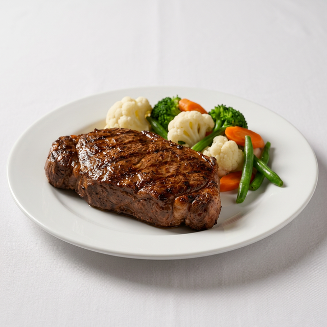 Prime NY Strip Steak.